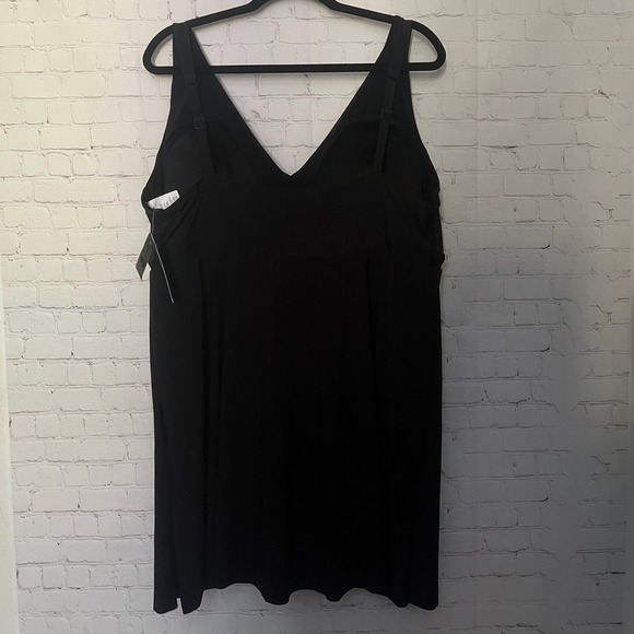 ✨Aqua Green Black Swim Dress Plus Size 22W V Neck Swimsuit Bathing Suit NEW - Picture 5 of 6